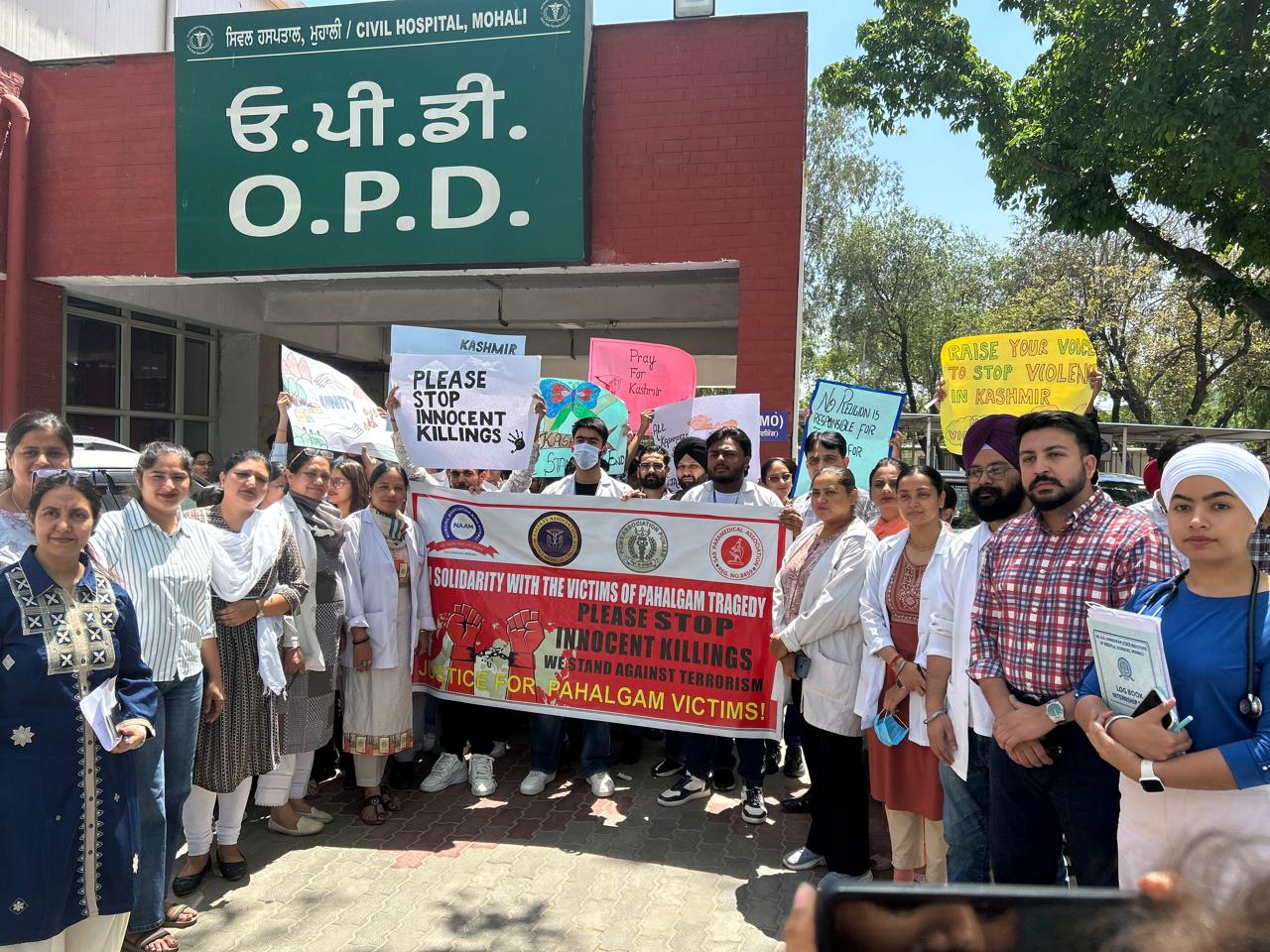 Candle march taken out in solidarity with Pahalgam violence victims.